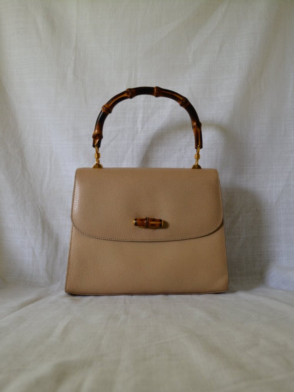 Gucci Leather Bamboo Top Handle Bag